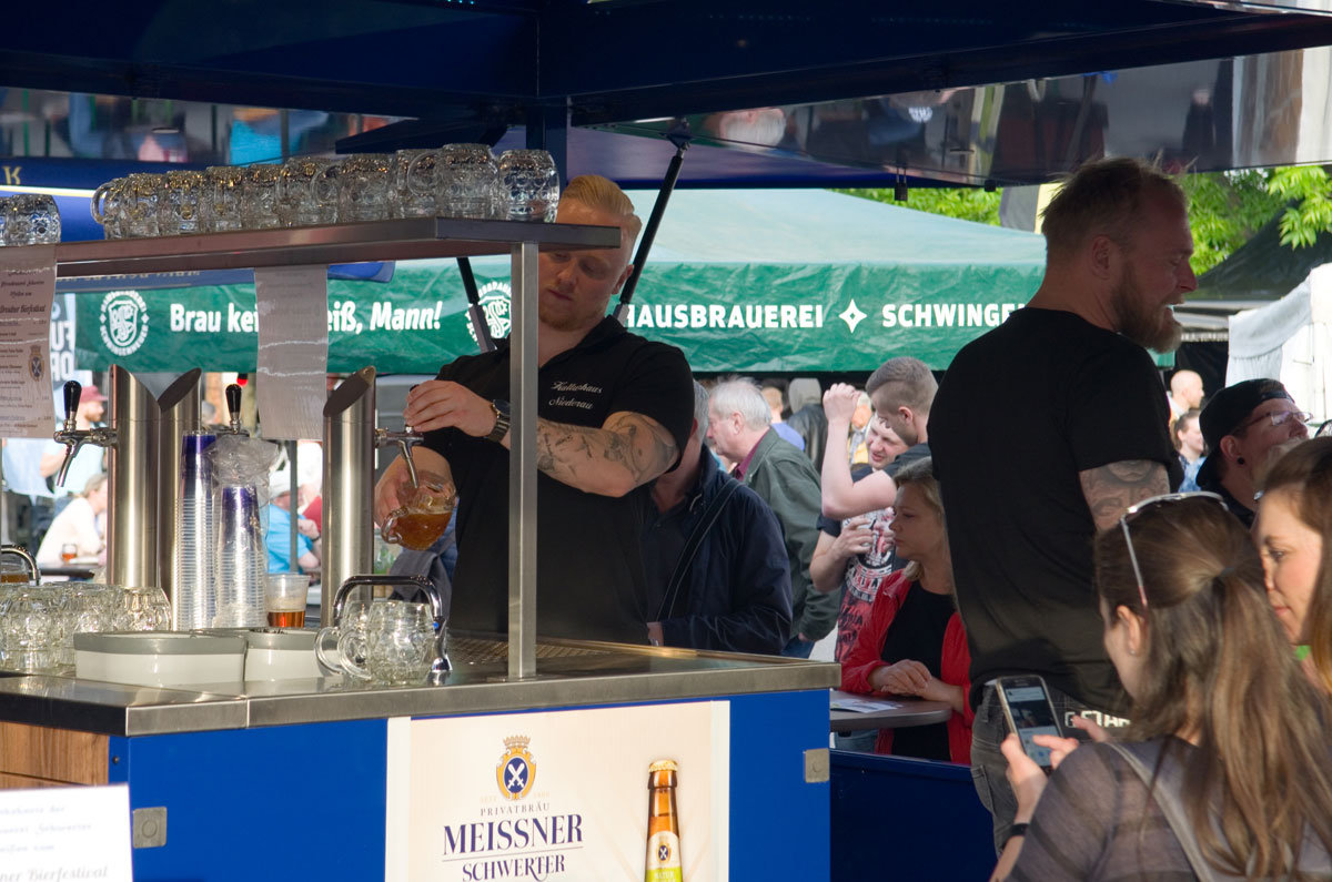 frisch gezapftes Bier auf dem Bierfestival Dresden 2019