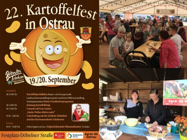 Plakat des Kartoffelfestes in Ostrau 2020