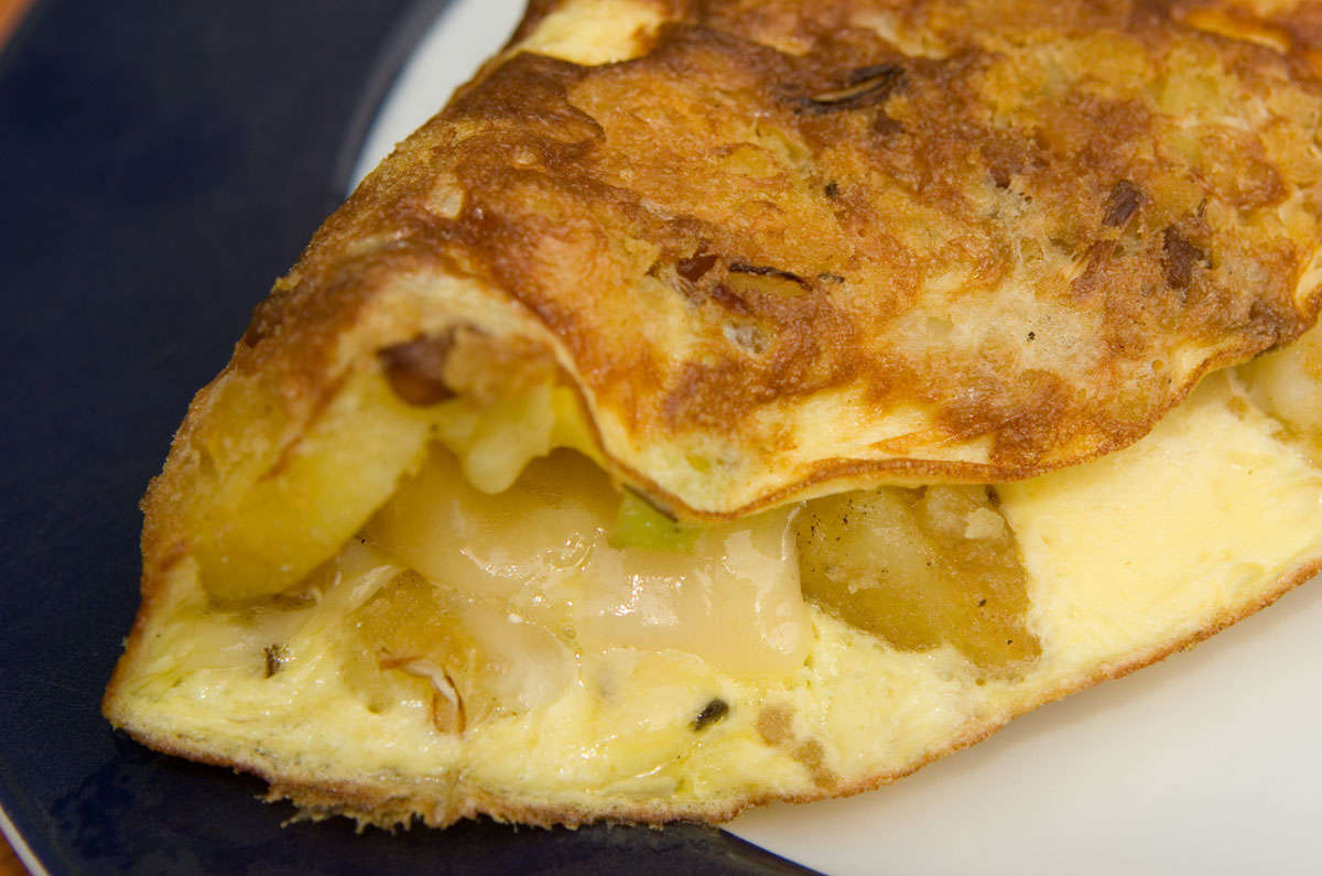 Bauernfrühstück mit Parmesan- Käse anstatt Schinkenspeck - saftig und super lecker!