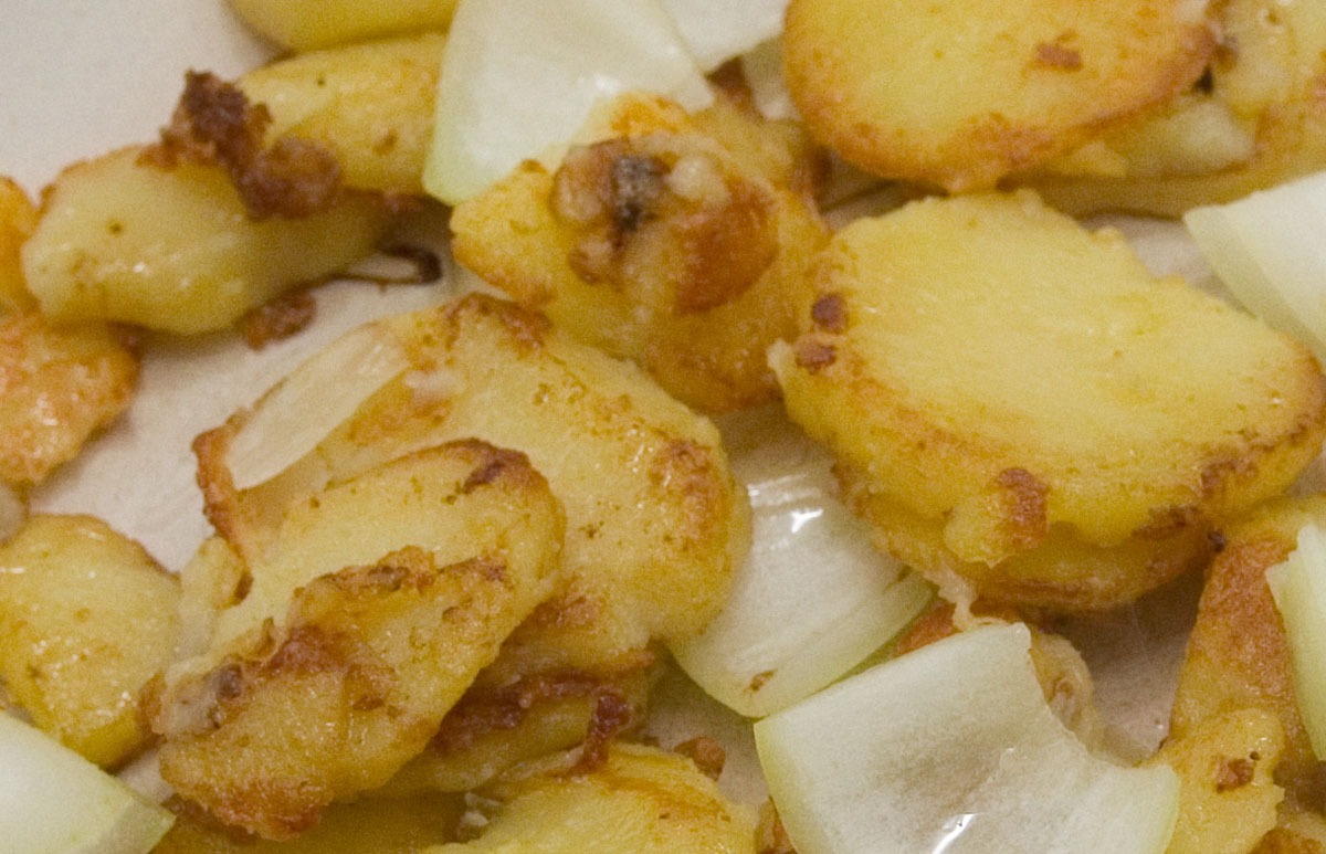 perfekte Bratkartoffeln mit Zwiebel