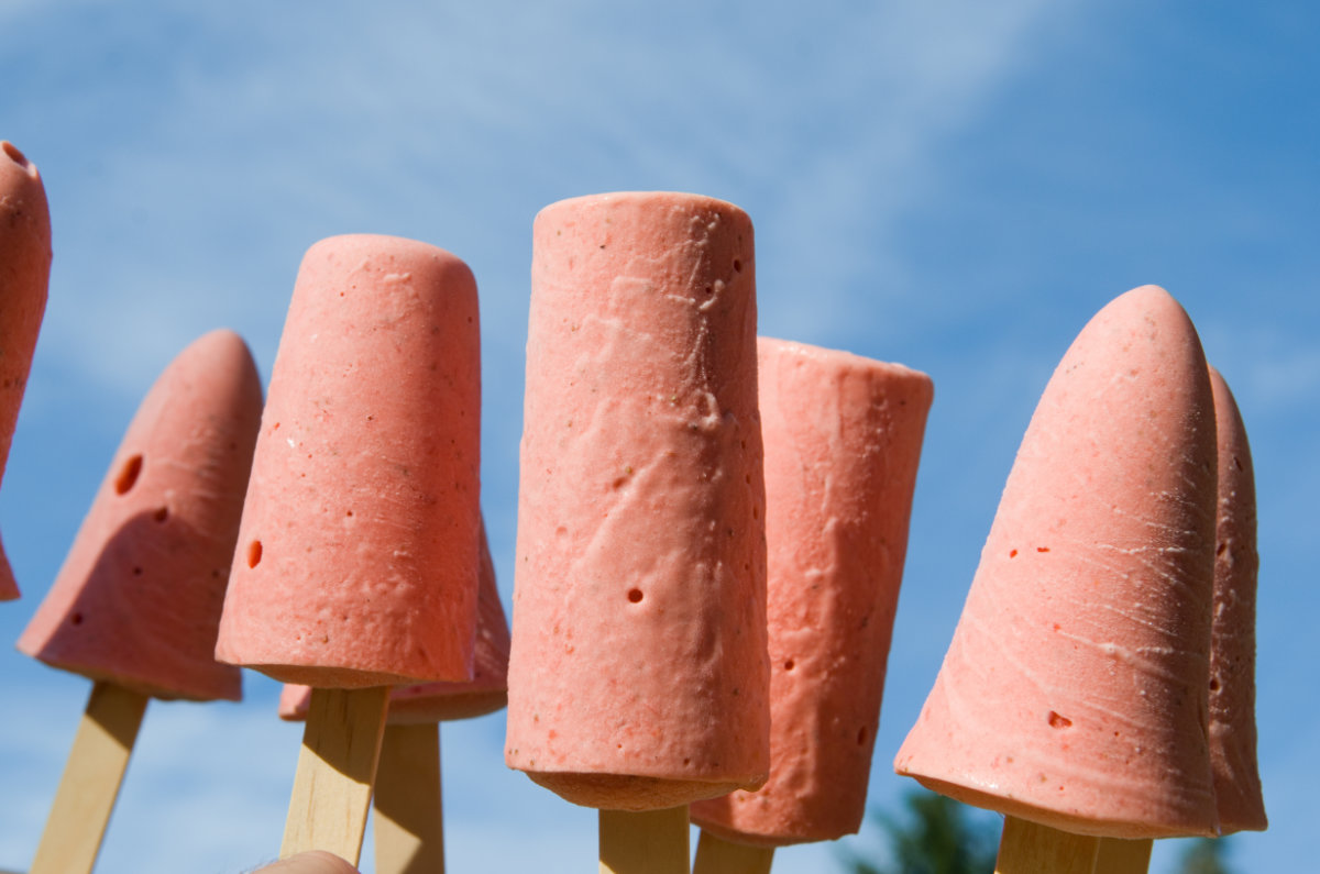 das beste Erdbeer- Eis am Stiel - selbst gemacht